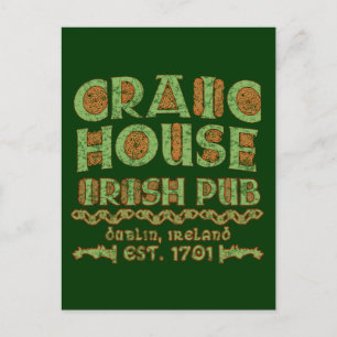 CRAIC HOUSE IRISH PUB Dublin Est 1701 Postcard