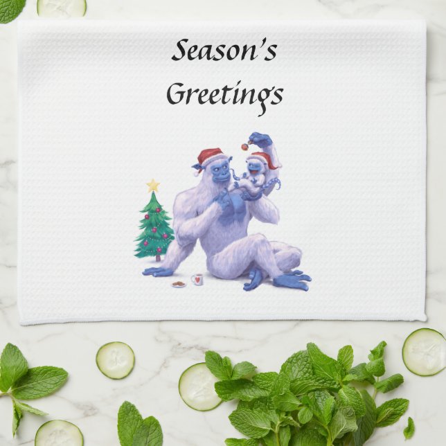 Craig and Ellie Christmas Kitchen Towel (Folded)