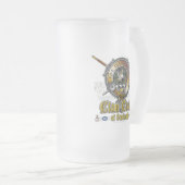 Craig Crest Badge Frosted Glass Beer Mug (Front Right)