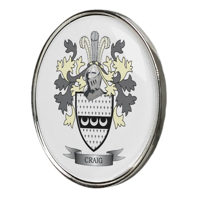 Craig Family Crest Coat of Arms Golf Ball Marker (3/4)