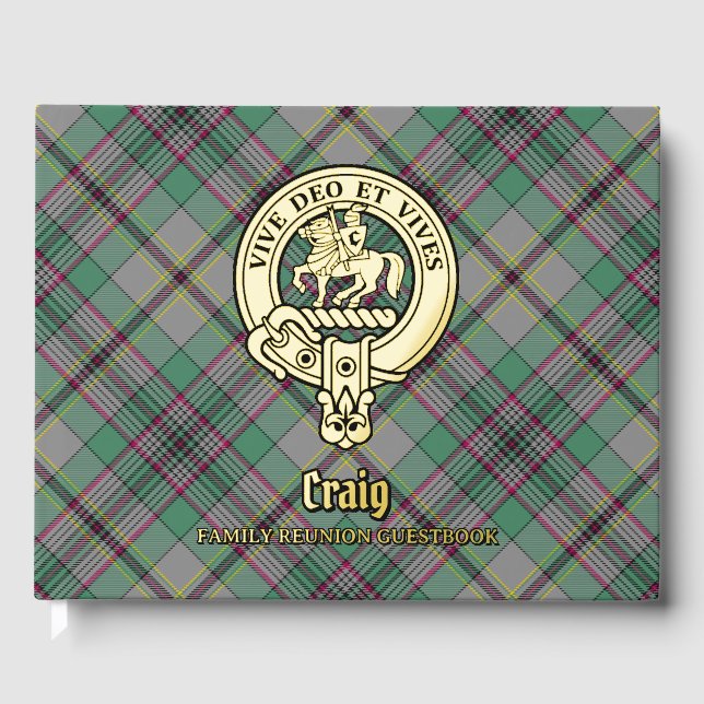 Craig Family Reunion Foil Guest Book (Front)
