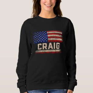 Craig First Name Shirt Craig Name American Flag