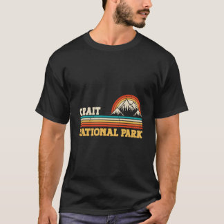Crait National Park Mountain Trees Sun Camg Hiking T-Shirt