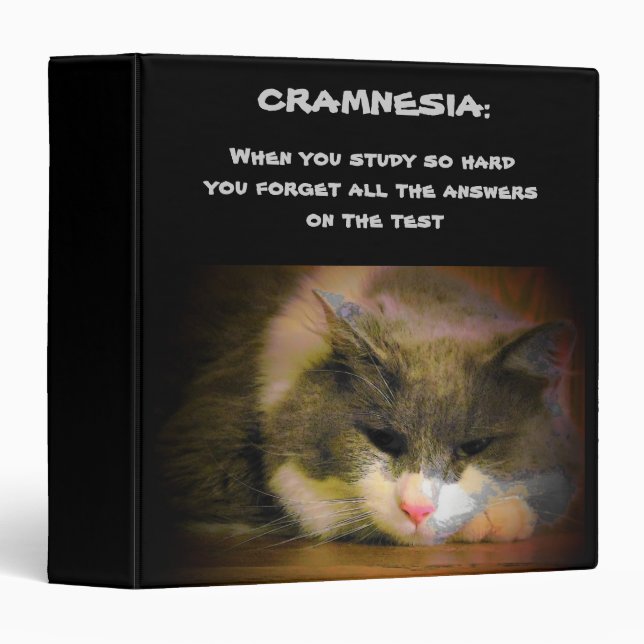 Cramming For The Test Can Give You Cramnesia Binder (Front/Spine)