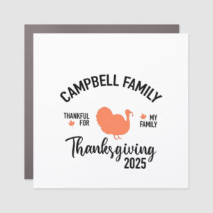 Crampbell Family 2025 Thanksgiving Turkey Dinner  Car Magnet