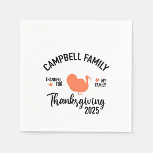 Crampbell Family 2025 Thanksgiving Turkey Dinner Napkins