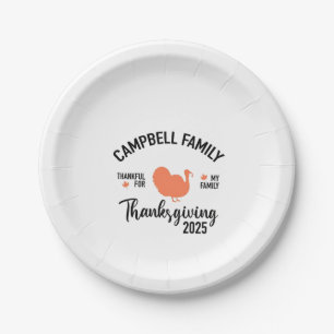 Crampbell Family 2025 Thanksgiving Turkey Dinner  Paper Plates