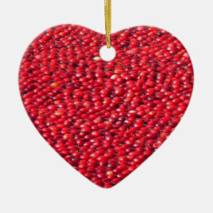 Cranberries Festive Red Ceramic Ornament