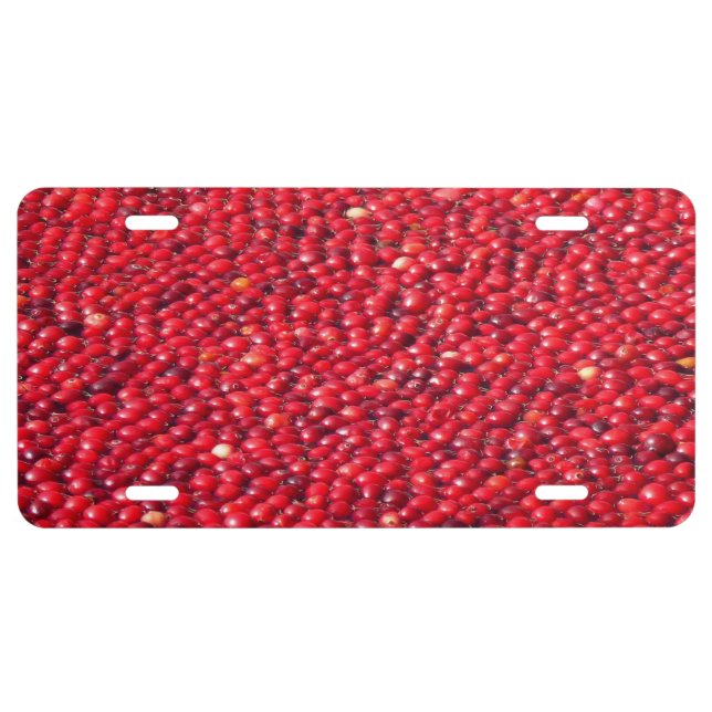 Cranberries Festive Red License Plate (Front)