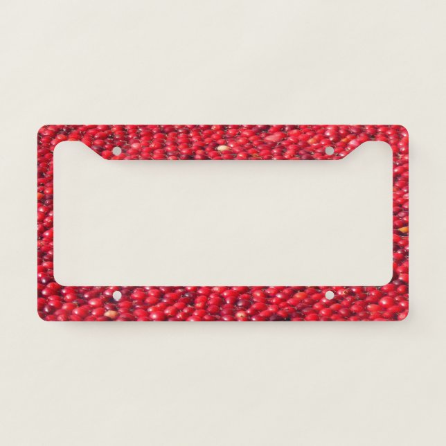 Cranberries Festive Red License Plate Frame (Front)