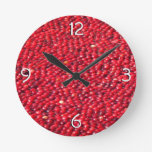Cranberries Festive Red Round Clock