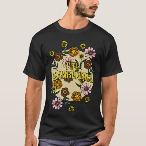 Cranberries Name Personalized Flower Retro Floral  T_Shirt