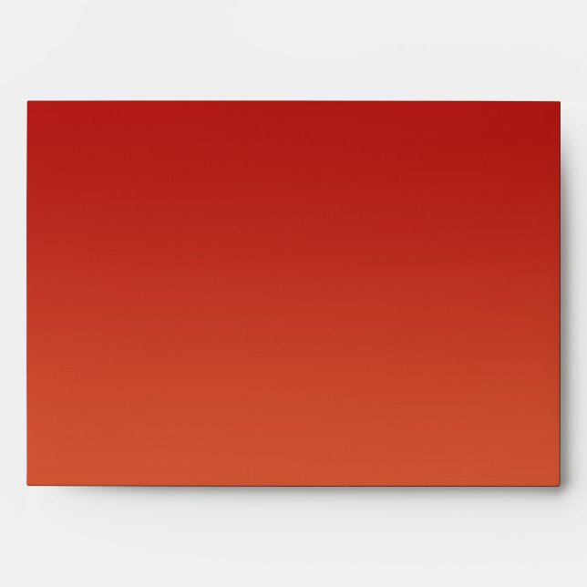 Cranberries on Orange Stripe Wedding Envelope (Front)