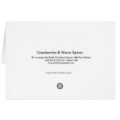 Cranberries & Warm Spices Cards (Back Horizontal)