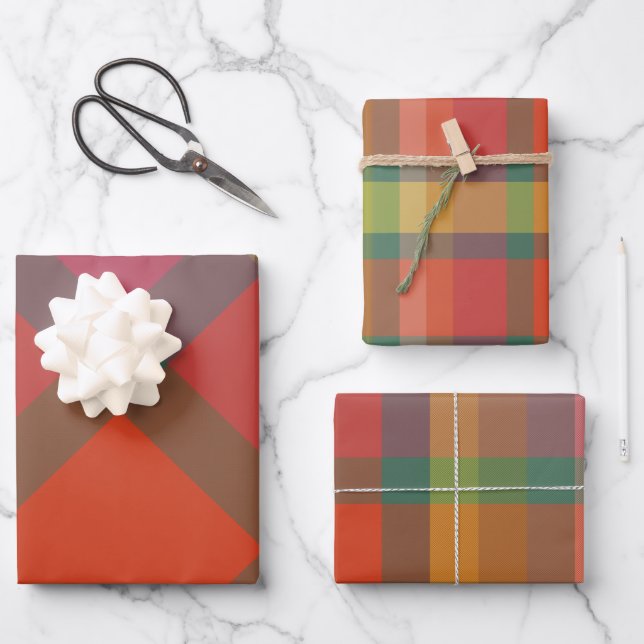 Cranberries Wrapping Paper Flat Sheet Set of 3 (Front)