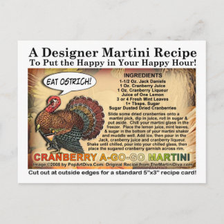 Cranberry A-Go-Go Thanksgiving Martini Recipe Card