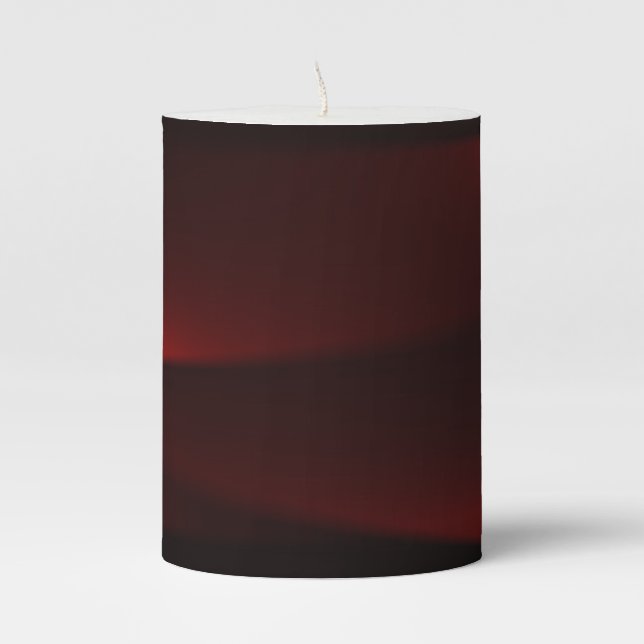 Cranberry And Black Lights Pillar Candle (Front)