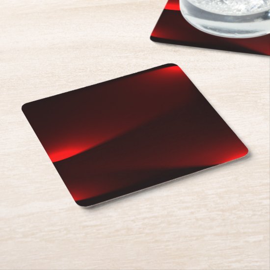 Cranberry And Black Lights Square Paper Coaster