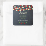 Cranberry and Popcorn Rustic Chalkboard Christmas Square Sticker<br><div class="desc">Recapture that rustic,  homespun feel of Christmas with these Stickers featuring strings of cranberries and popcorn with a chalkboard background.  Customize to say just what you want.</div>