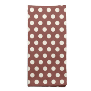 Cranberry and White Polka Dot Cloth Napkin