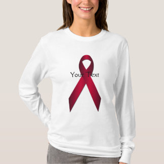 Cranberry Awareness Ribbon Ladies LS T-shirt