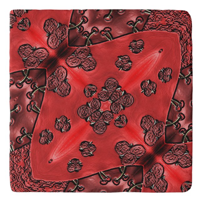 Cranberry Bazaar  Trivet (Front)