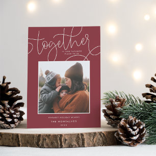 Cranberry   Better Together Photo Holiday Card