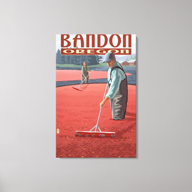Cranberry Bogs Harvest - Bandon, Oregon Canvas Print (Front)