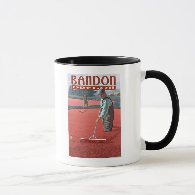 Cranberry Bogs Harvest - Bandon, Oregon Mug (Right)