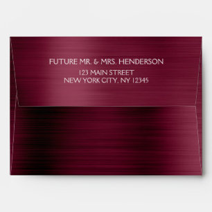 Cranberry Burgundy Wedding Envelope