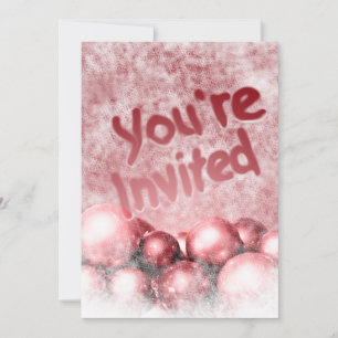 Cranberry Christmas Party Custom Invitations