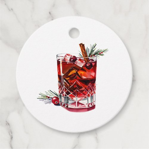 Cranberry Cinnamon Whiskey Sour Cocktail Gift Tag