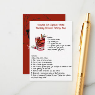 Cranberry Cinnamon Whiskey Sour Enclosure Card
