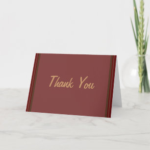 Cranberry Class Elegant Thank You Card