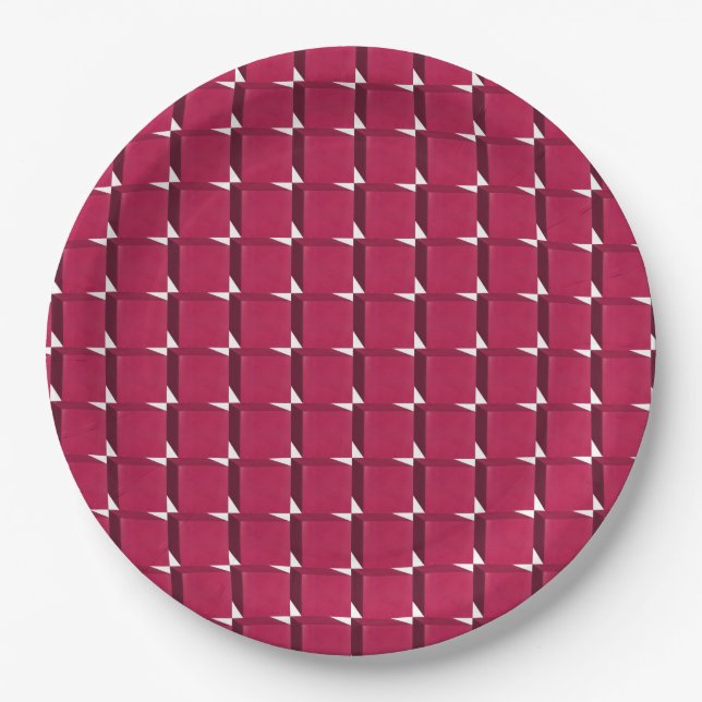 Cranberry Cubes Paper Plates (Front)