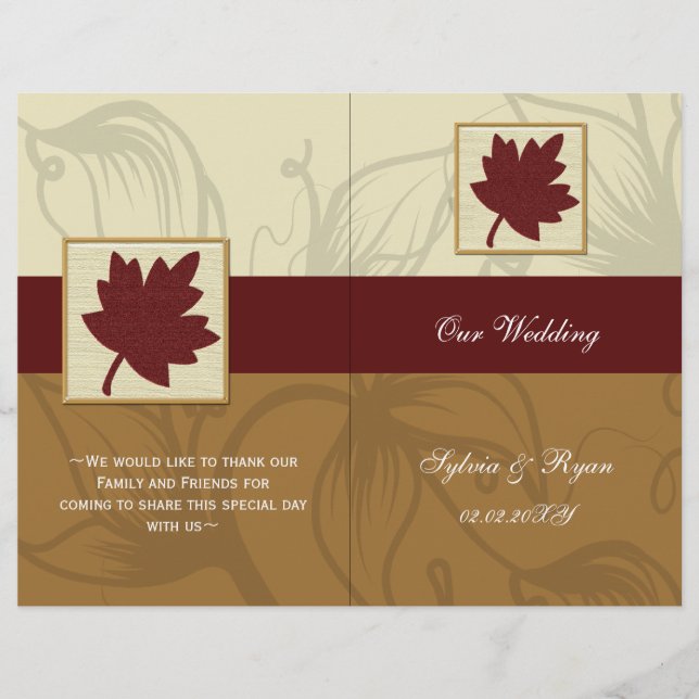 cranberry fall leaf fall autumn wedding (Front)