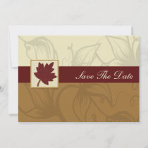 cranberry fall leaf fall autumn wedding save the date