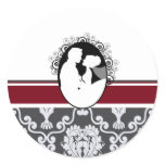 Cranberry First Kiss Wedding Seal