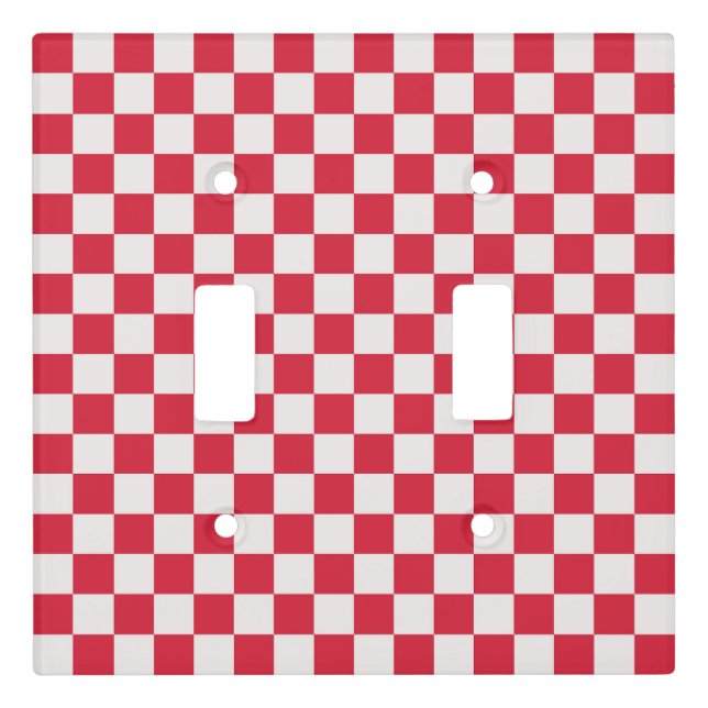 Cranberry fizz checkerboard pattern light switch cover (Front)