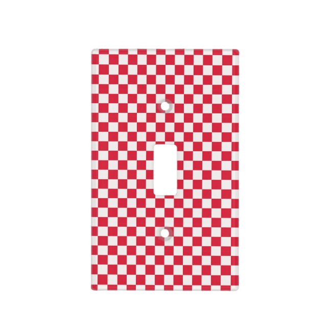 Cranberry fizz checkerboard pattern light switch cover (Front)