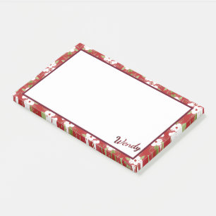 Cranberry Floral Post-it Notes For Wendy or You