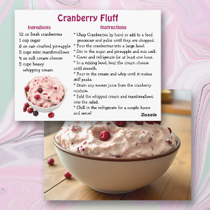 Cranberry Fluff Recipe Card