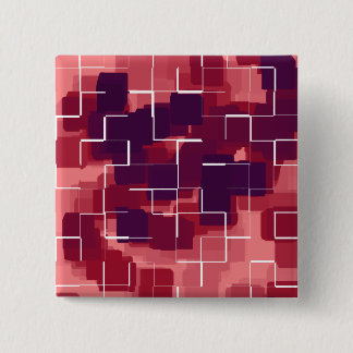 "Cranberry" Geometric Art Pinback Button
