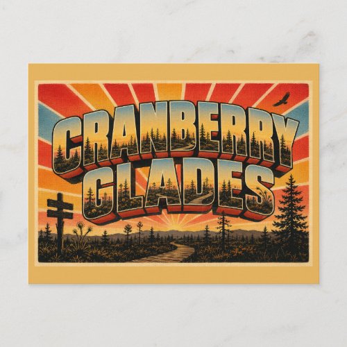 Cranberry Glades Botanical Area WV Vintage Travel Postcard