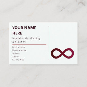 Cranberry Gradient Infinity Sign Business Card