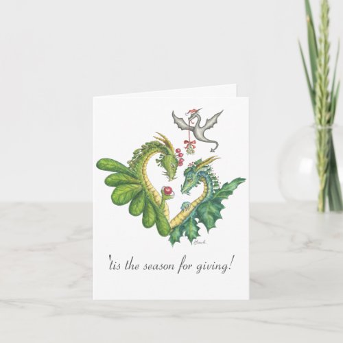 Cranberry_Holly Dragons_  Greeting card