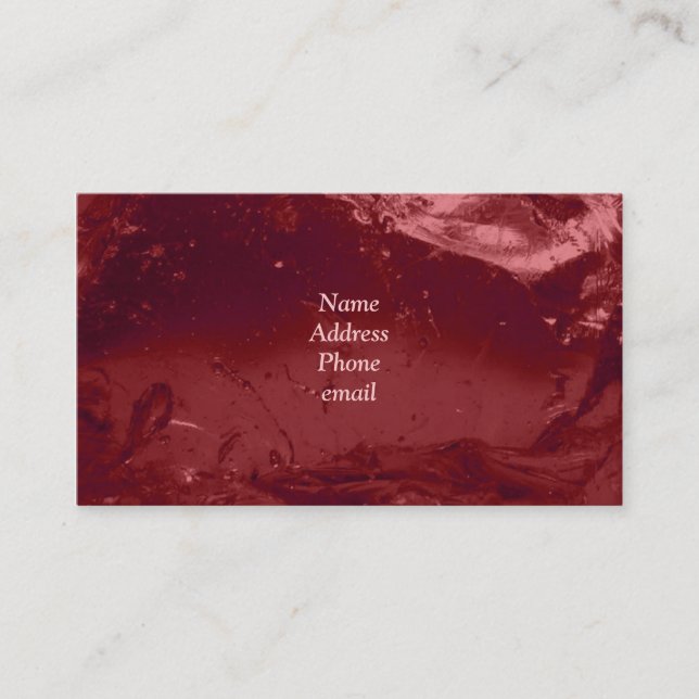 Cranberry Ice Business Card (Front)
