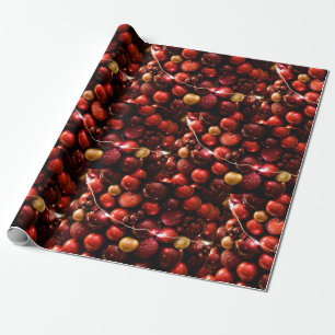 Cranberry In Lights Wrapping Paper