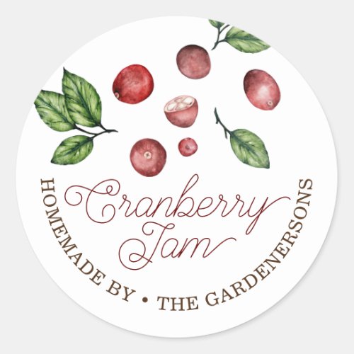 Cranberry Jam Classic Round Sticker