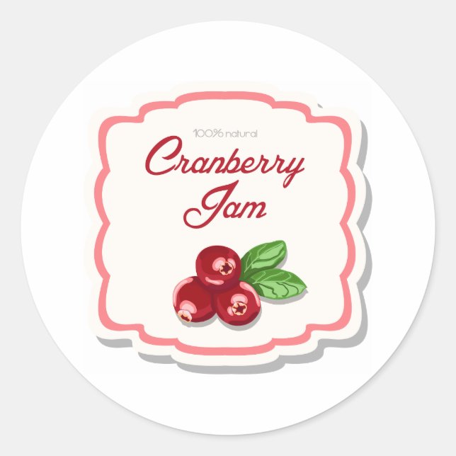 Cranberry Jam Sticker (Front)